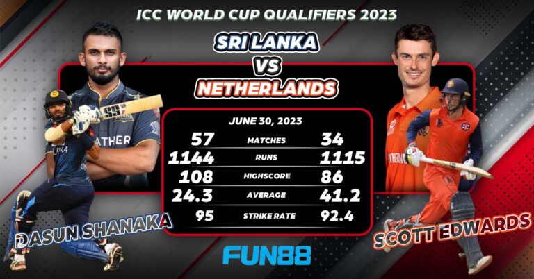 Netherlands vs Sri Lanka Super 6 ICC World Cup 2023 Qualifier Best Prediction Fun88